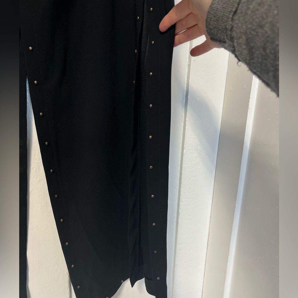 See By Chloe Black midi studded high slight skirt size 10 - Picture 4 of 12